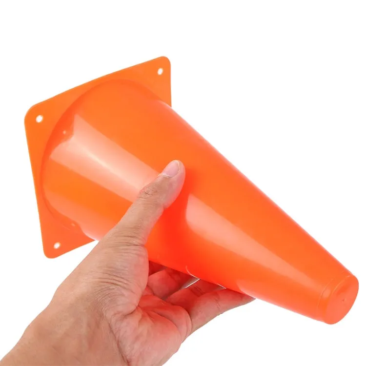 2 PCS Football Obstacle Sign Tube Thickening Road Block Cone without Hole, Size: 18 x 14cm(Yellow)