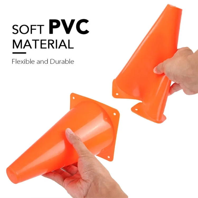 2 PCS Football Obstacle Sign Tube Thickening Road Block Cone without Hole, Size: 18 x 14cm(Yellow)