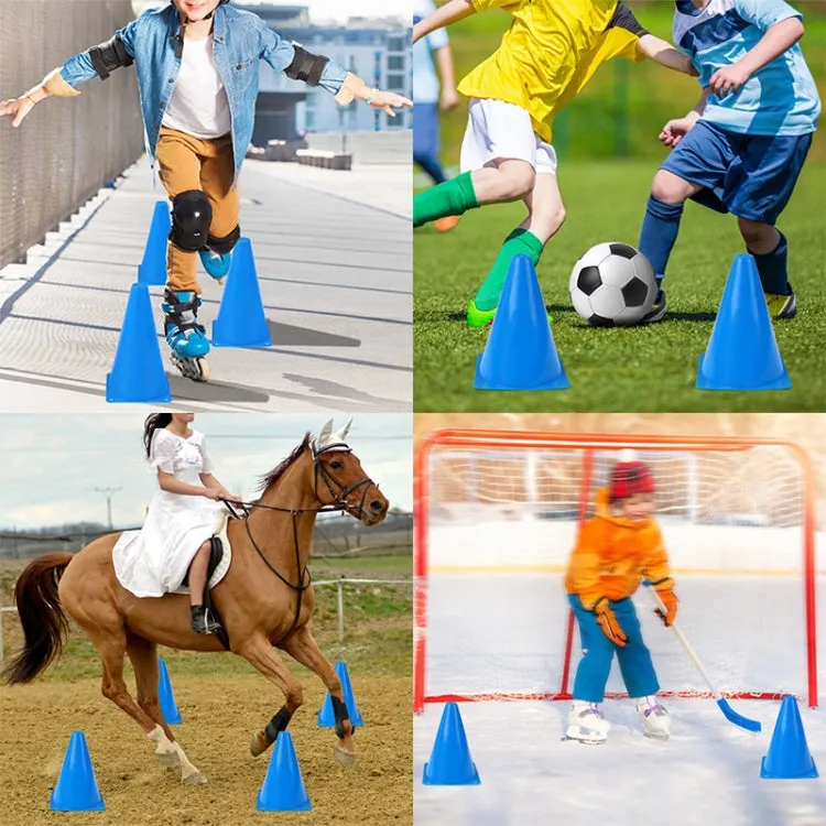 2 PCS Football Obstacle Sign Tube Thickening Road Block Cone without Hole, Size: 18 x 14cm(Yellow)