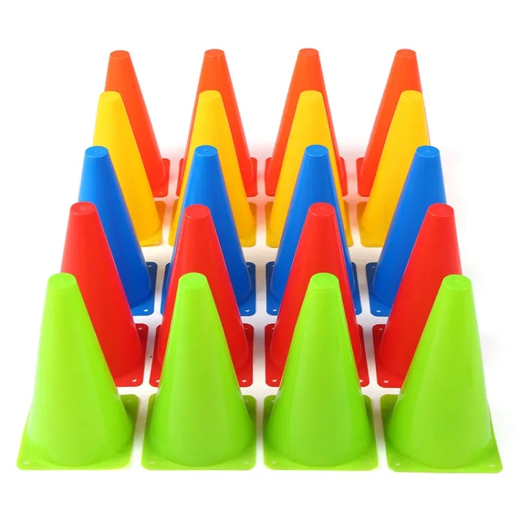 2 PCS Football Obstacle Sign Tube Thickening Road Block Cone without Hole, Size: 18 x 14cm(Yellow)