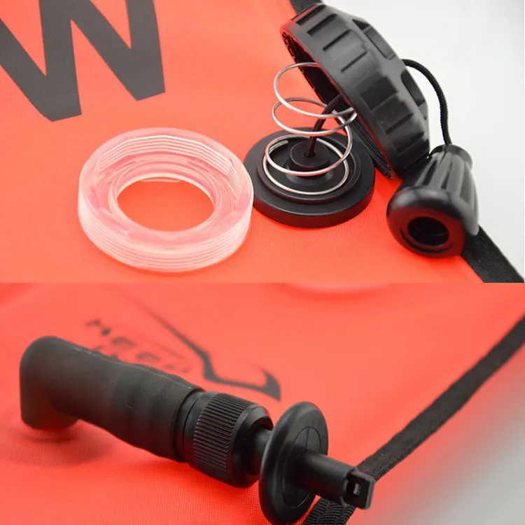 210D Nylon Automatic Seal Safety Signal Diving Mark Diving Buoy, Size:150 x 15cm(Fluorescent Red)