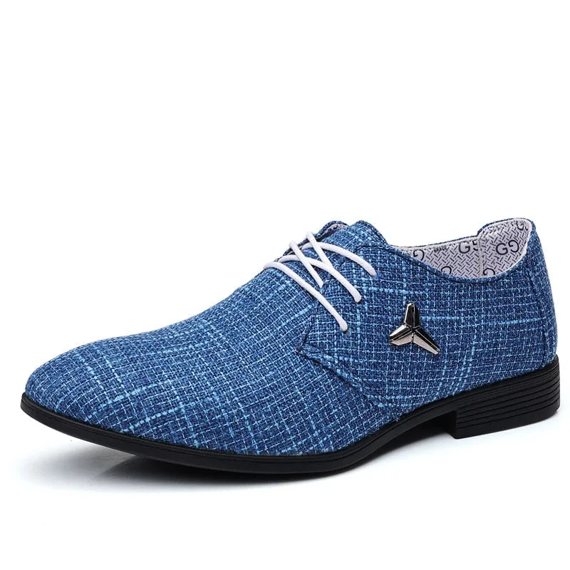 Amozae-  Men's Plus Size Shoes Breathable Pointed Linen Canvas Dress Shoes For Men Business Casual Shoes Male Beijing Old Cloth Footwear