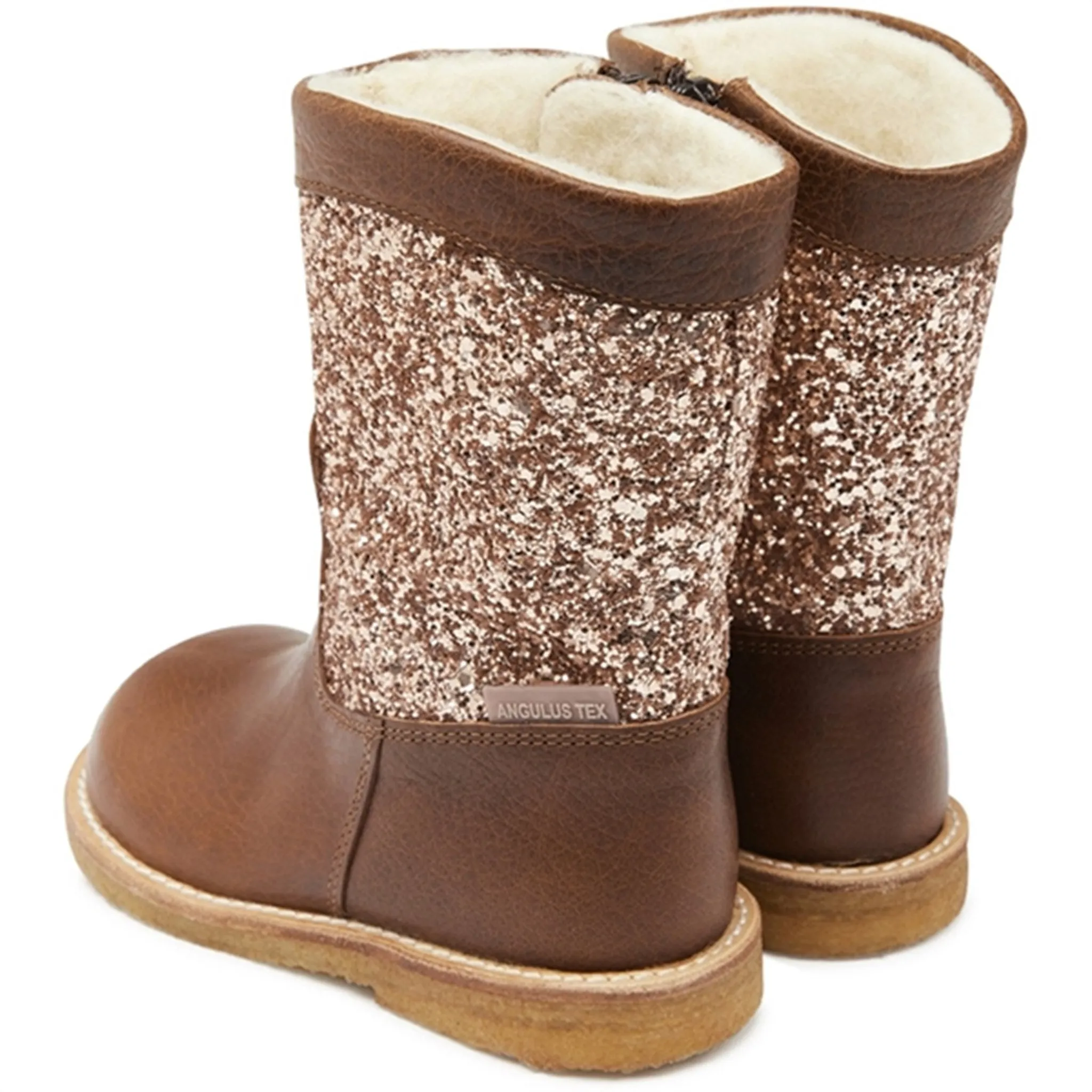 Angulus Tex Boots With Zipper Cognac/Maple