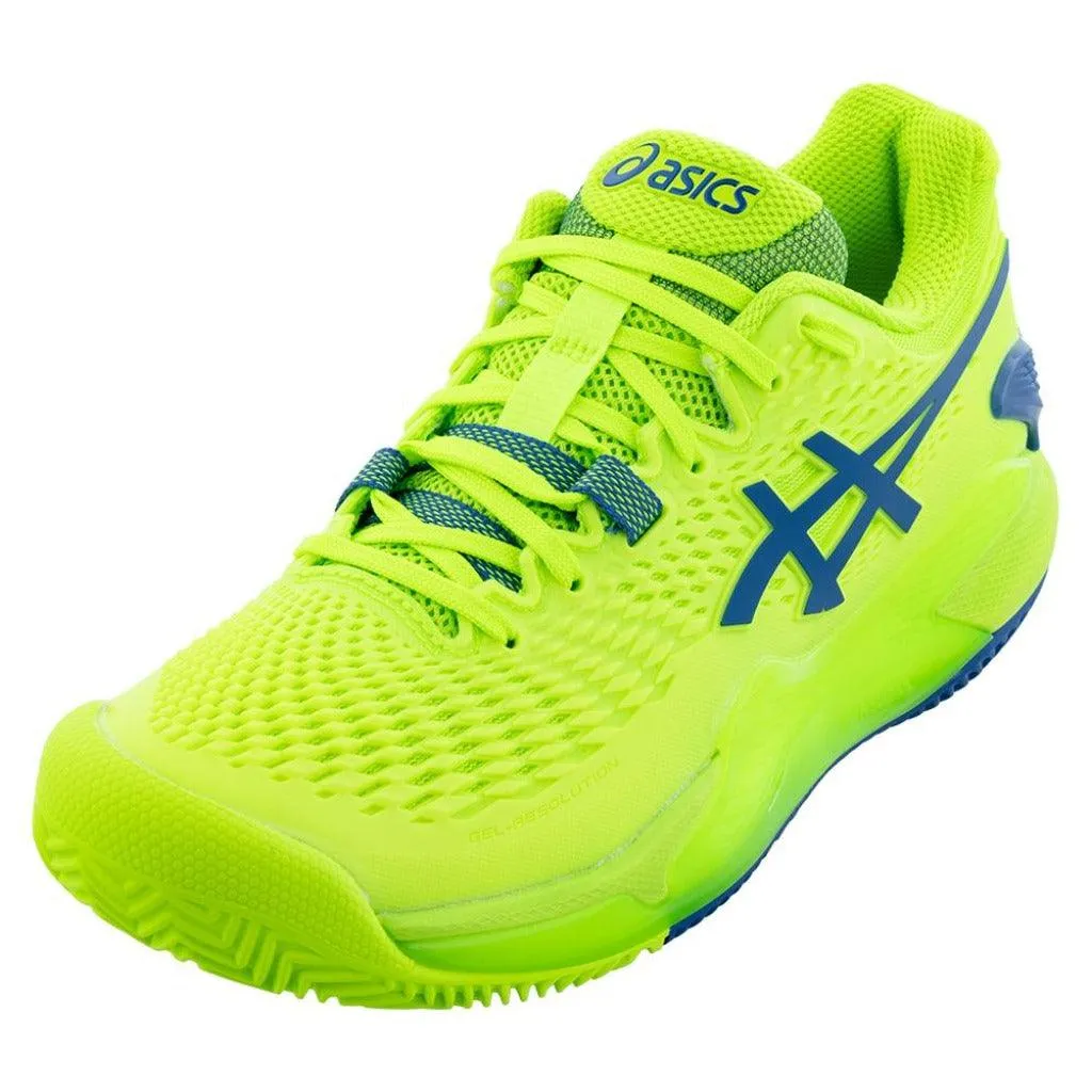 ASICS GEL-RESOLUTION 9 CLAY WOMEN'S ( HAZARD GREEN/REBORN BLUE)