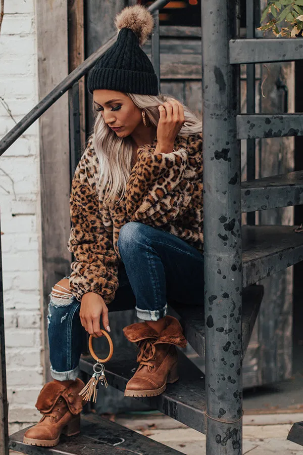Attention Getter Leopard Plush Pullover