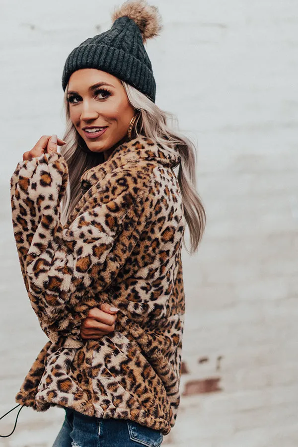 Attention Getter Leopard Plush Pullover