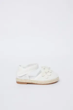 Baby Girls White Floral Espadrille