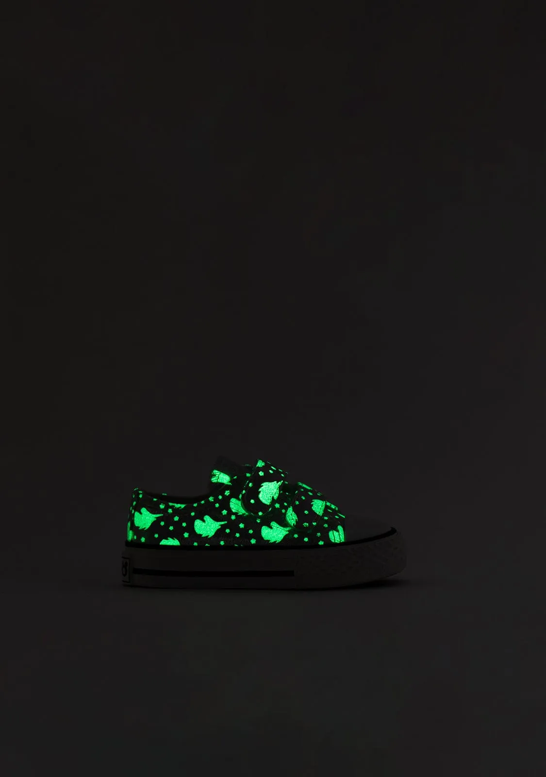 Baby's Silver Glows in the Dark Sneakers Canvas