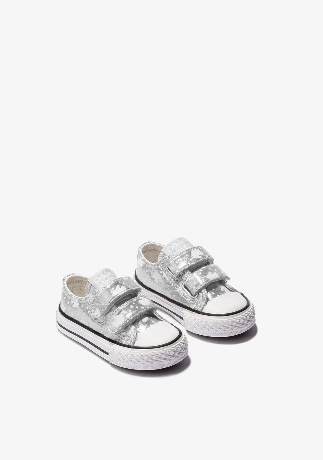 Baby's Silver Glows in the Dark Sneakers Canvas