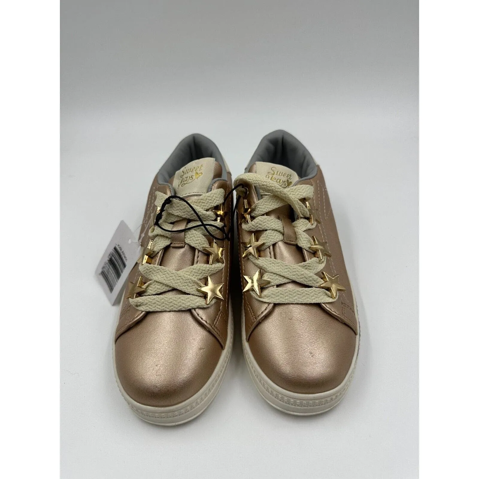 Big Kids Size 2 Gold Girls Sneakers