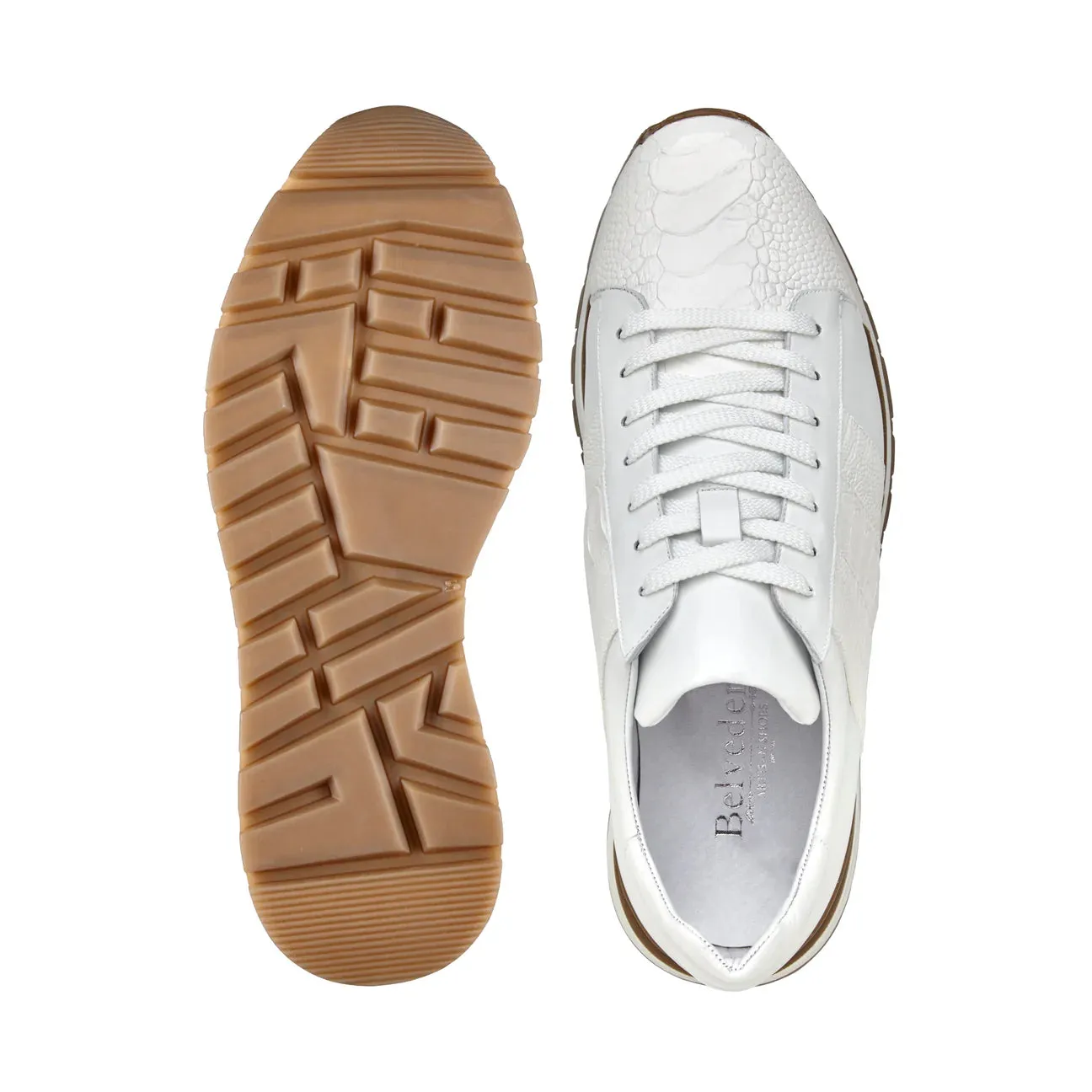 Blake Ostrich and Calf Sneaker by Belvedere