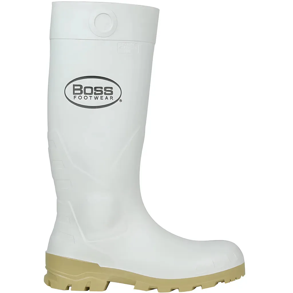 Boss 382-910/11 16" White PVC Steel Toe Boot