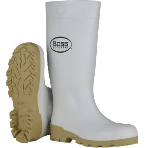Boss 382-910/11 16" White PVC Steel Toe Boot