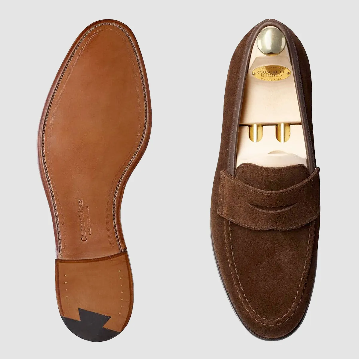 Boston, Dark Brown Suede, Leather Sole