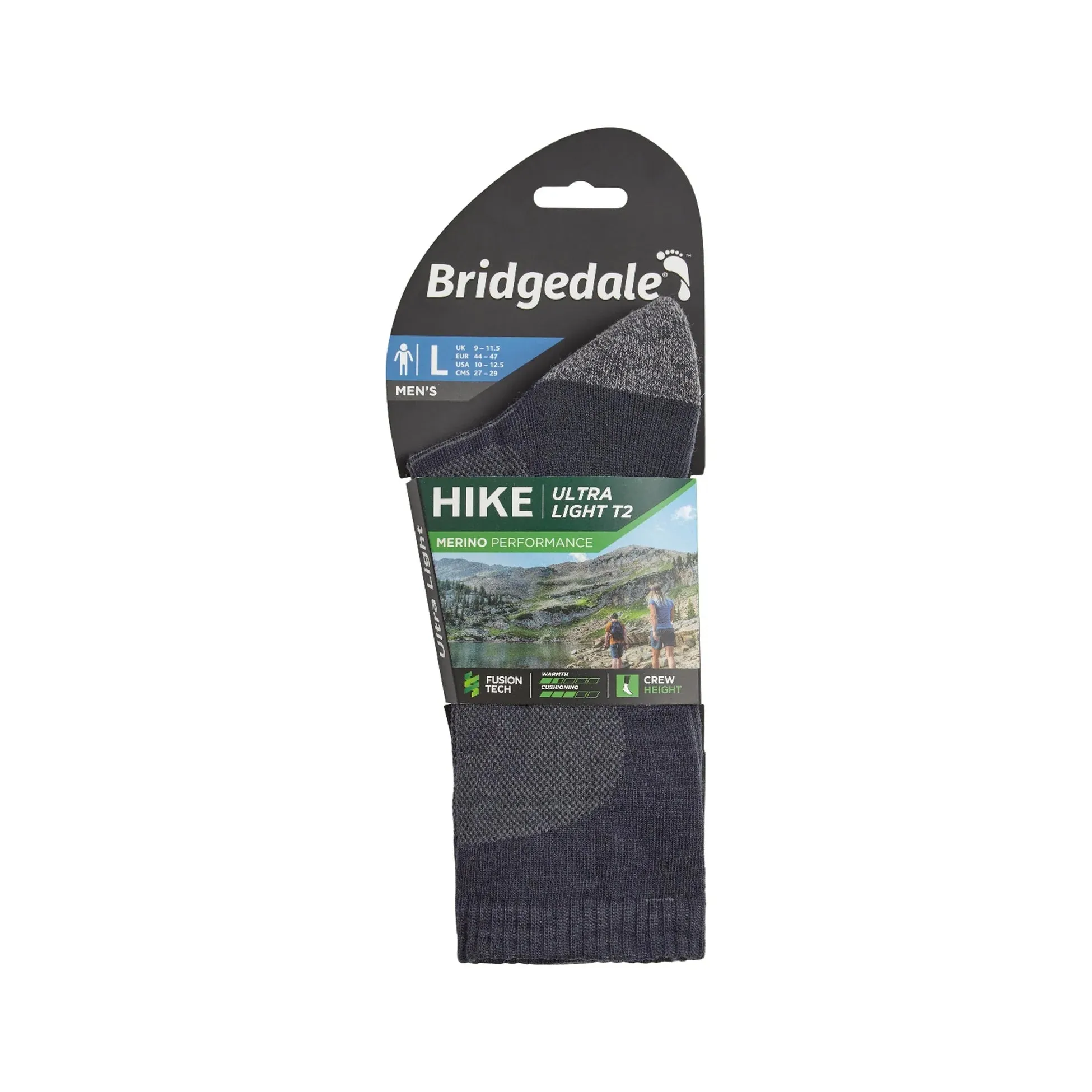 Bridgedale Hike Ultra Light T2 Merino Performance Crew Sock