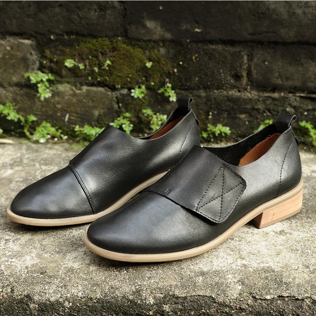 British Style Leather Retro Casual Flat Shoes | Gift Shoes
