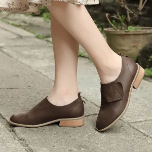 British Style Leather Retro Casual Flat Shoes | Gift Shoes
