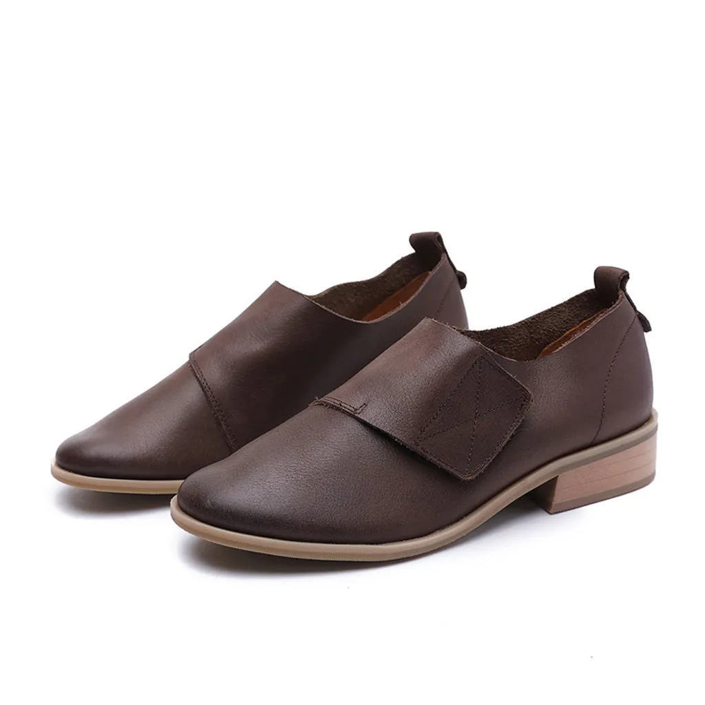 British Style Leather Retro Casual Flat Shoes | Gift Shoes