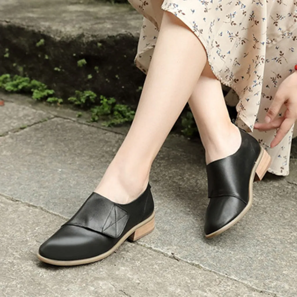 British Style Leather Retro Casual Flat Shoes | Gift Shoes