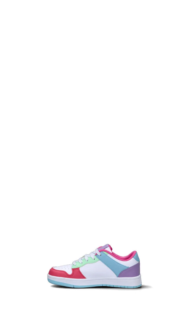 CANTASTORIE Sneaker bimba bianca/fuxia/acquamarina/viola/azzurra