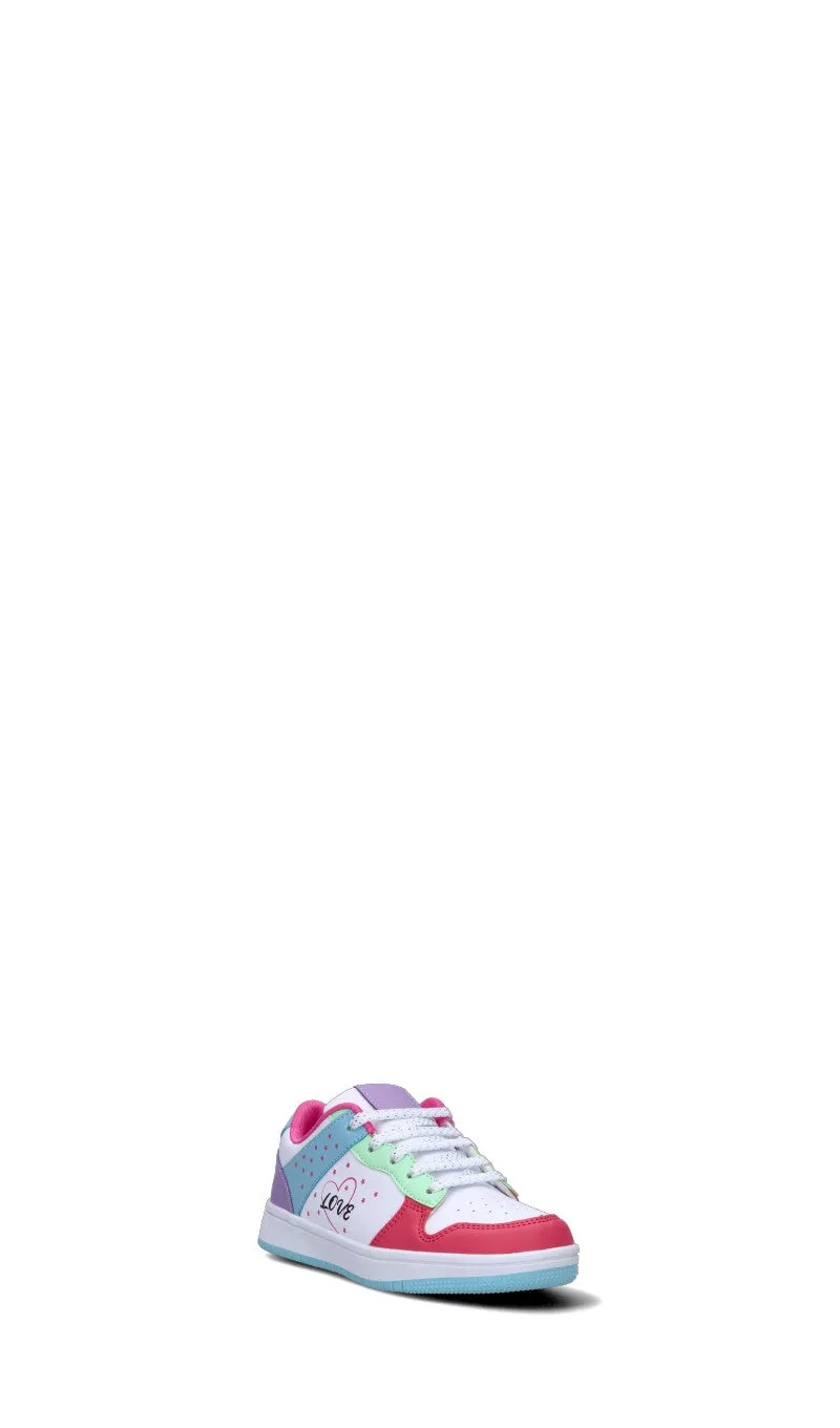 CANTASTORIE Sneaker bimba bianca/fuxia/acquamarina/viola/azzurra