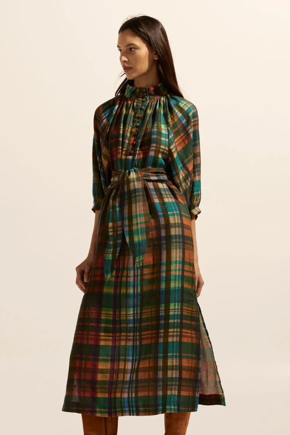 Capture Dress in Kaleidoscope Check