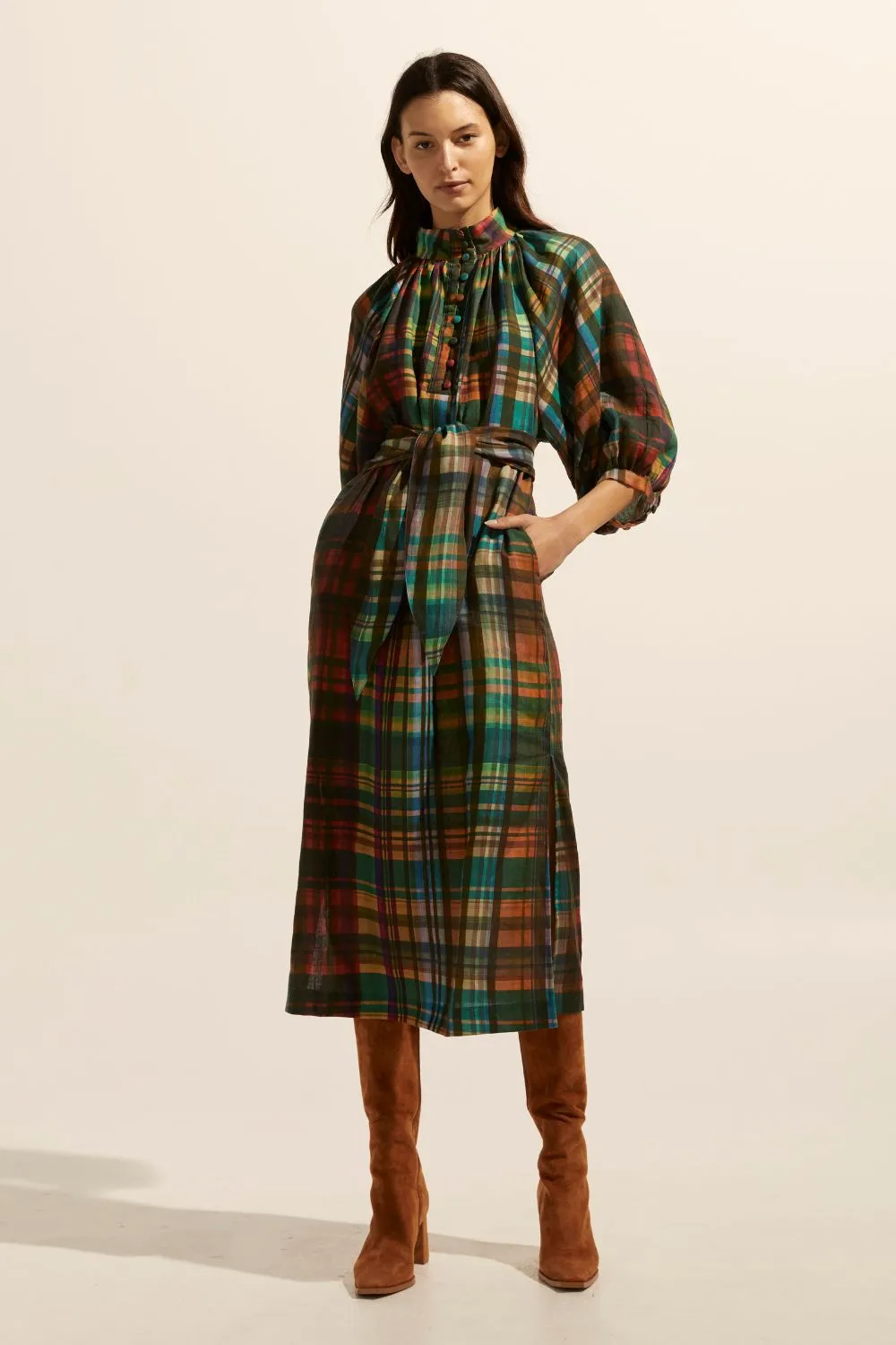 Capture Dress in Kaleidoscope Check