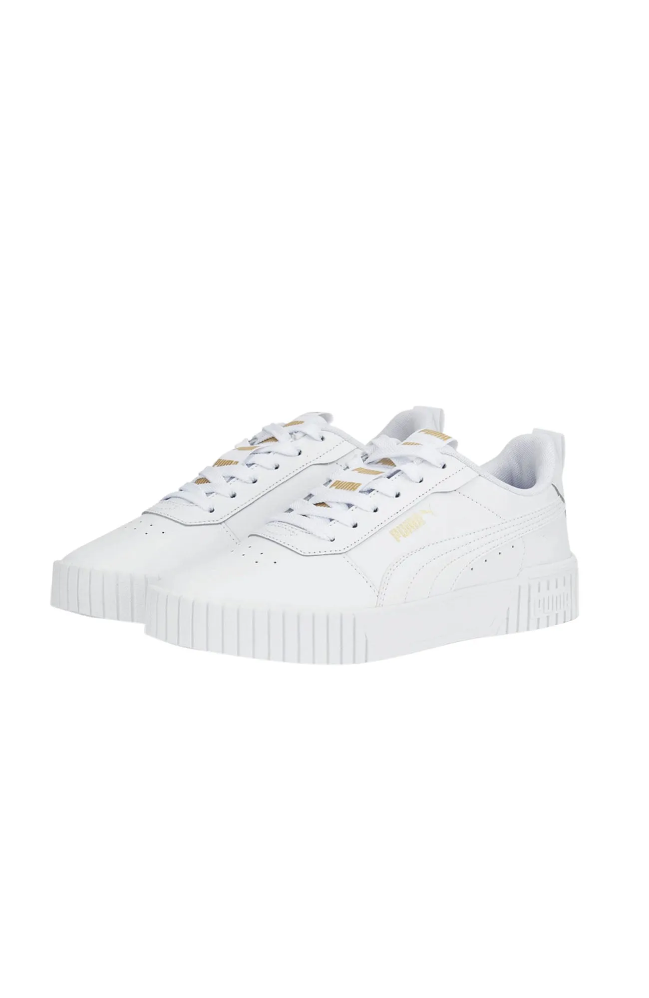 Carina 2.0 Tape Leather Sneaker Puma White Team Gold