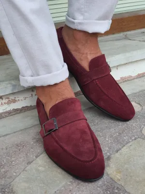 Chase Sardinelli Neolite Claret Red Suede Leather Shoes