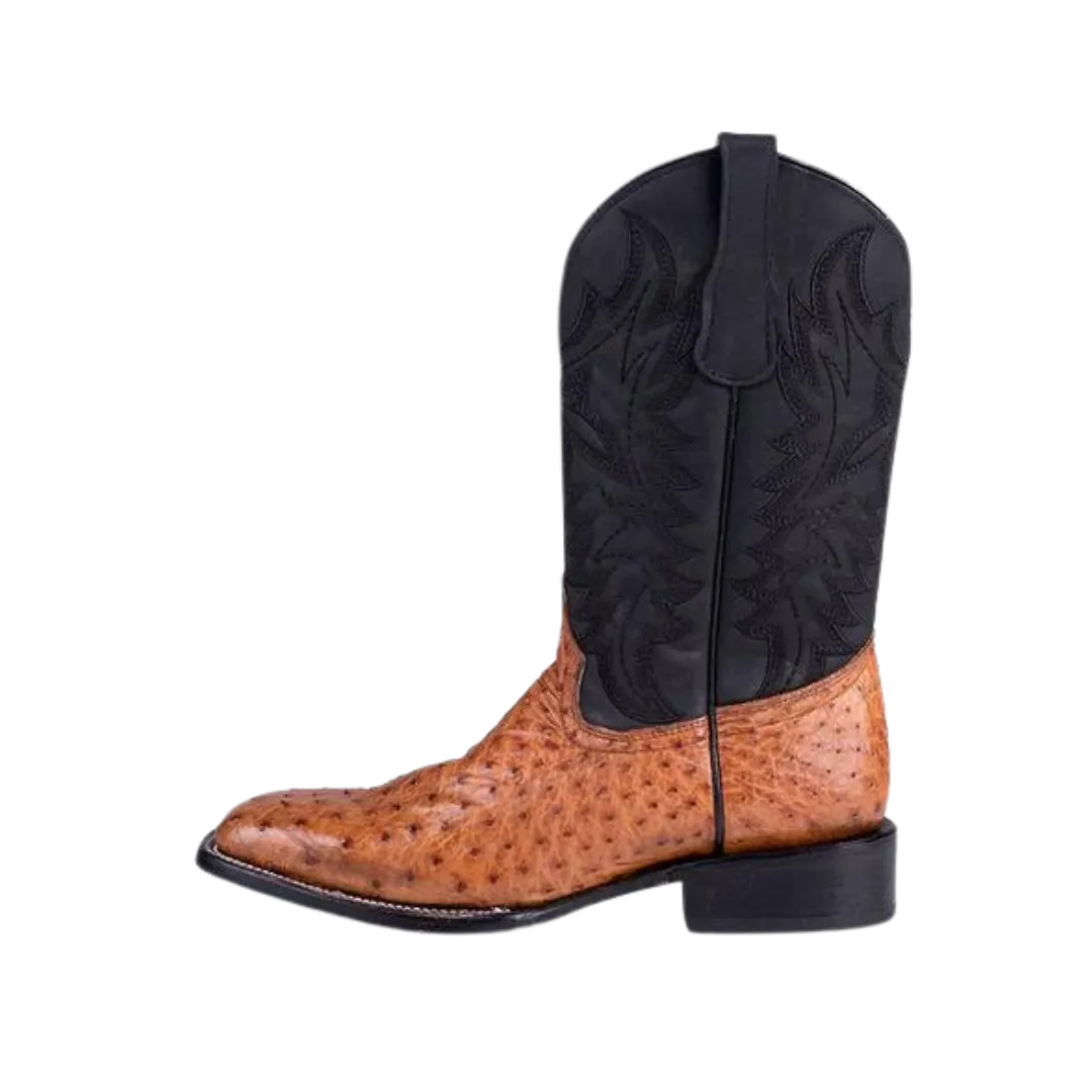 Corral Men's Ostrich Square Toe Tan Western Boots