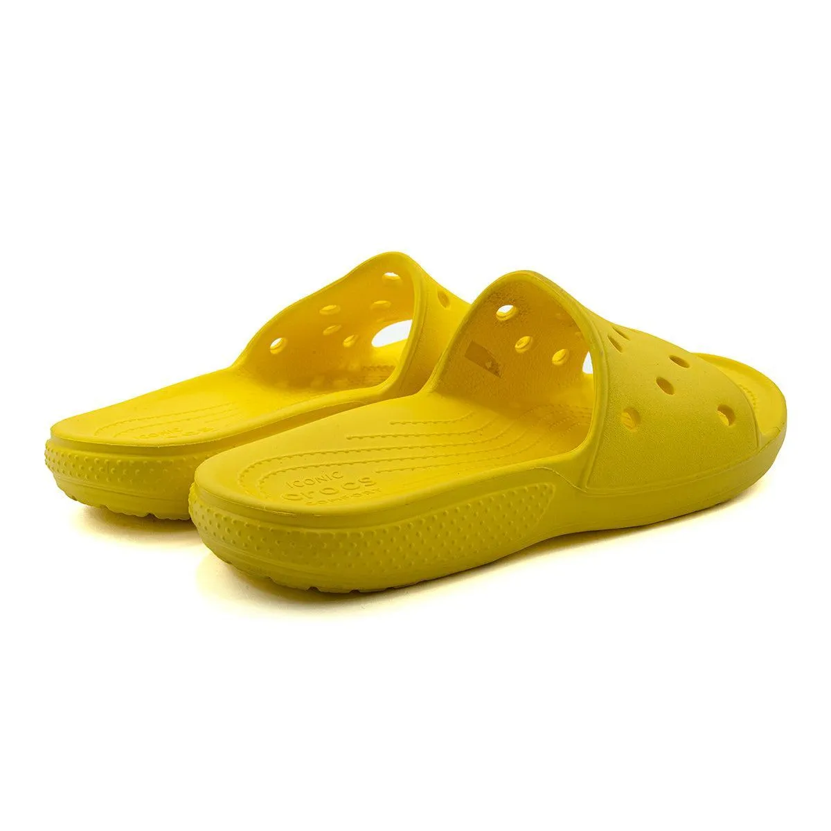 Crocs Classic Sliders Rubber Yellow Colour For Women