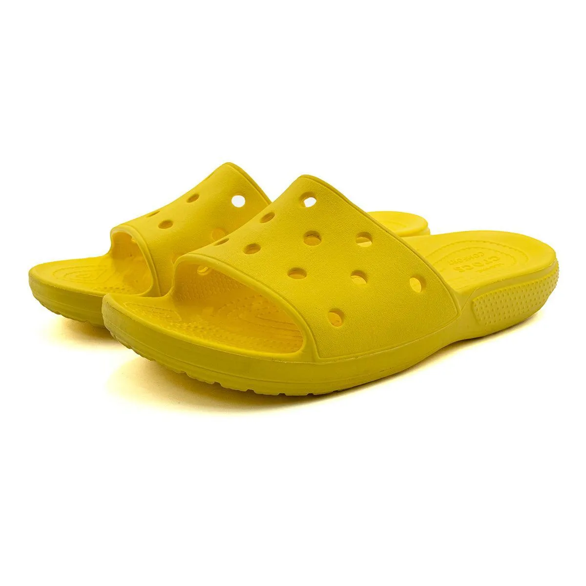 Crocs Classic Sliders Rubber Yellow Colour For Women