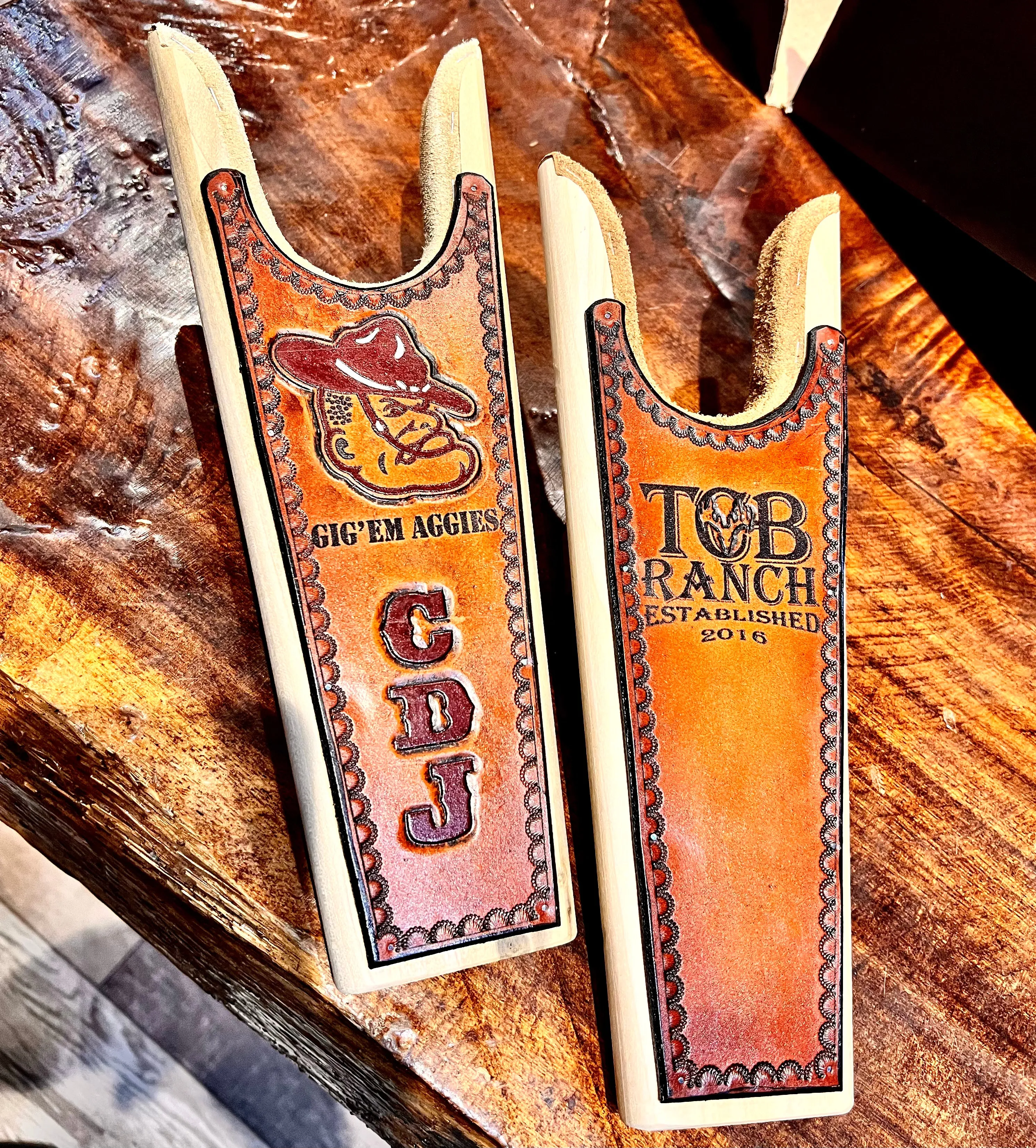 Custom Boot Jack (Hand-Tooled & Color)