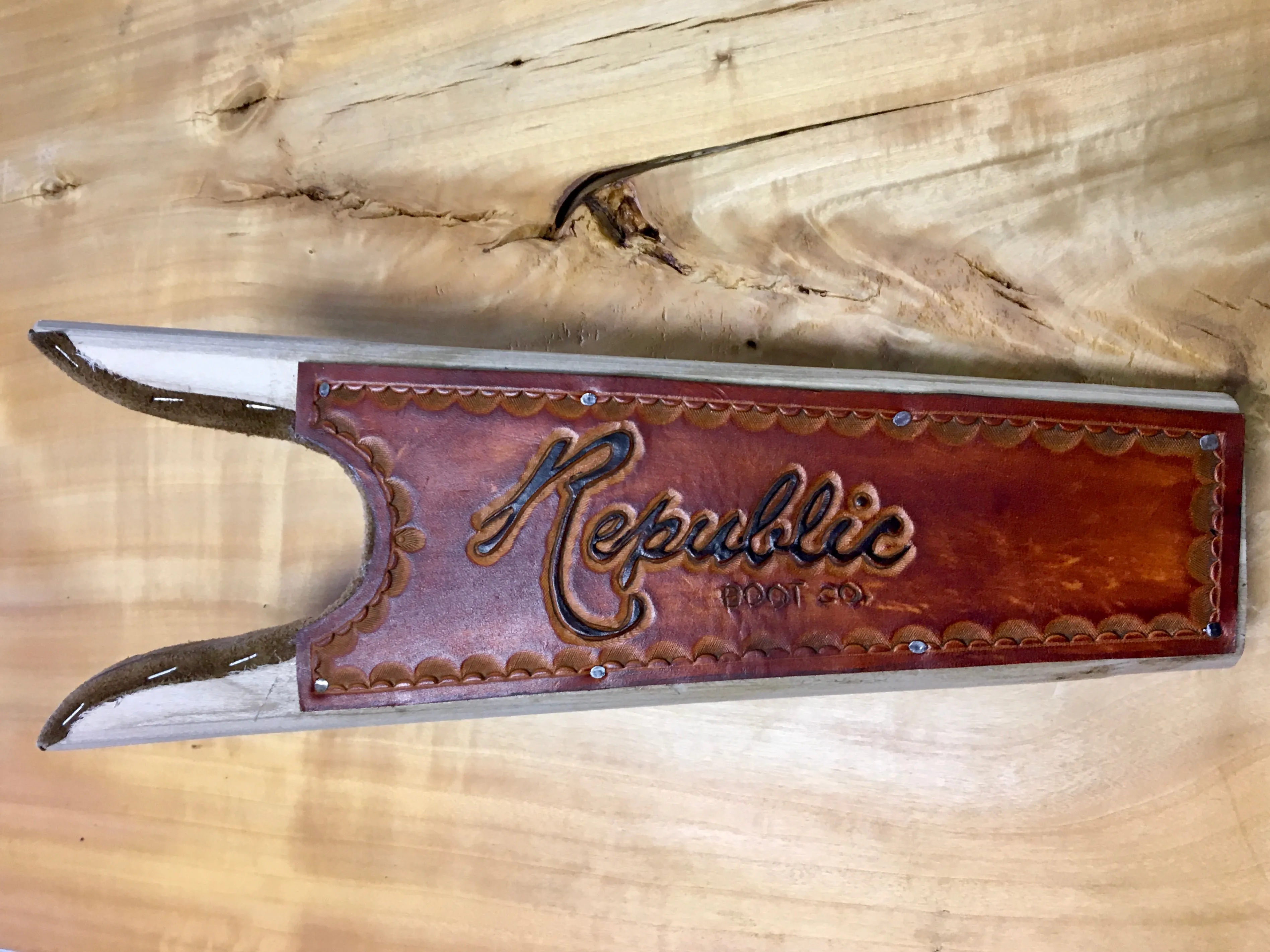 Custom Boot Jack (Hand-Tooled & Color)