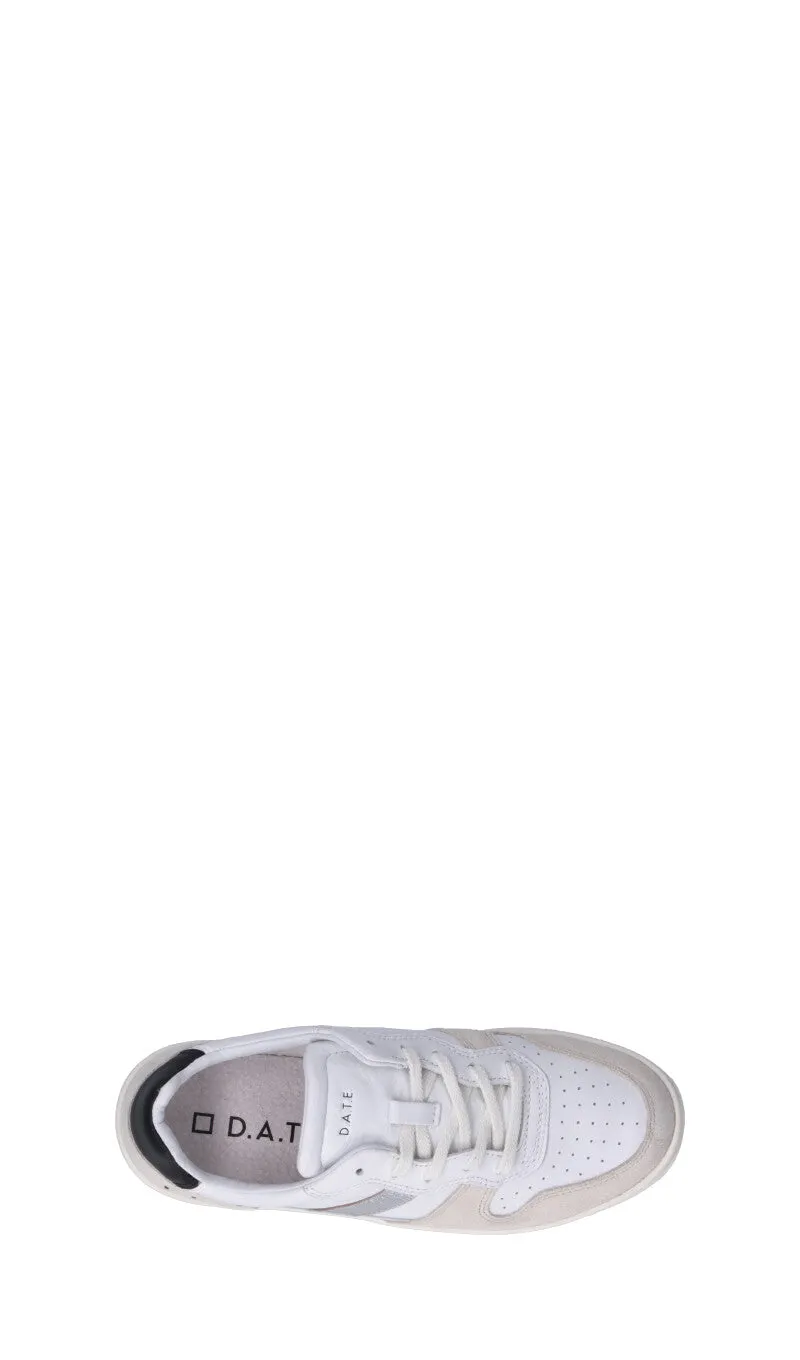 D.A.T.E. Sneaker donna bianca/nera in pelle