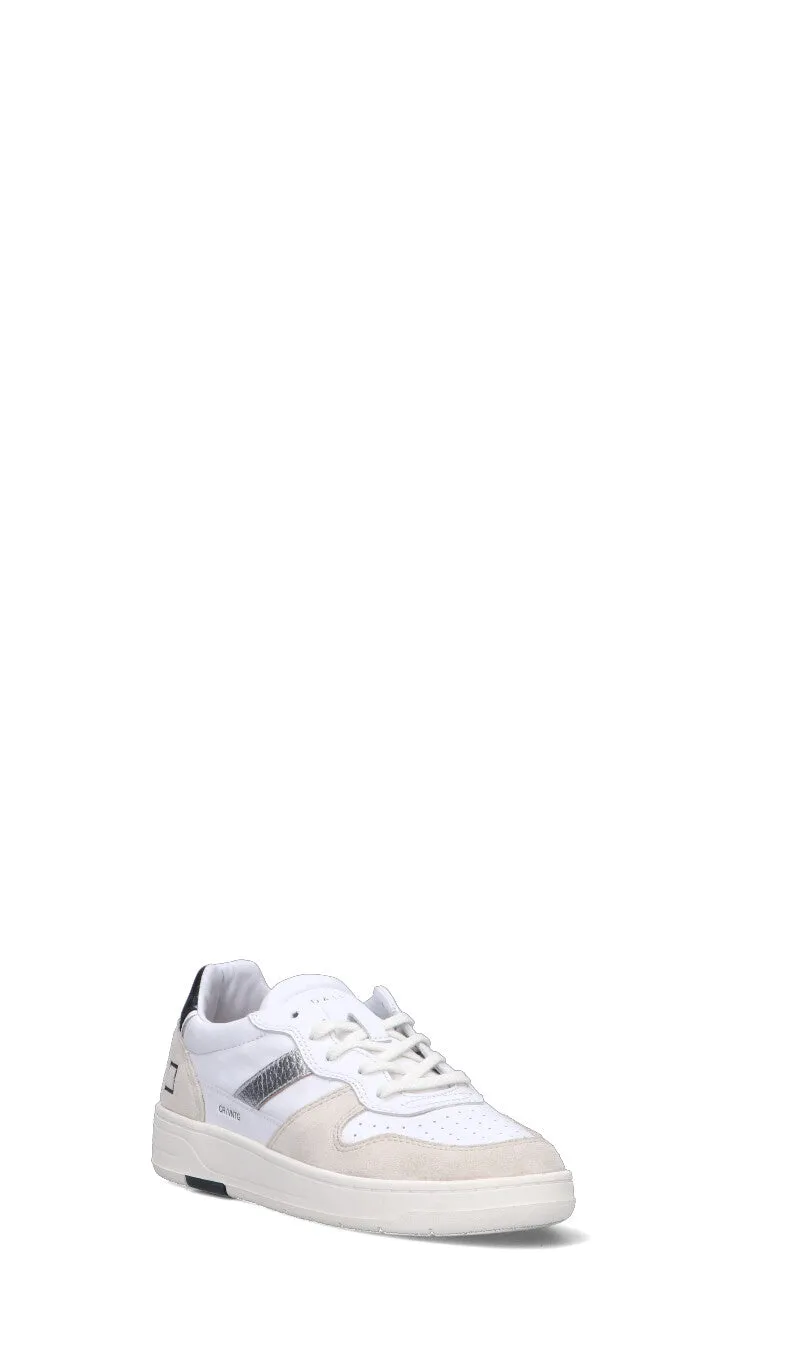 D.A.T.E. Sneaker donna bianca/nera in pelle