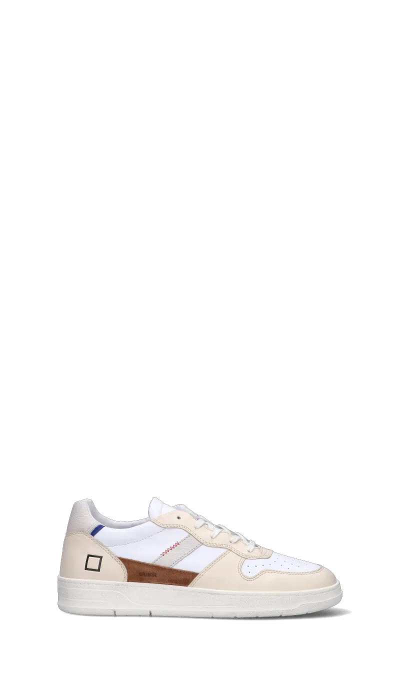 D.A.T.E. Sneaker uomo bianca/panna in pelle