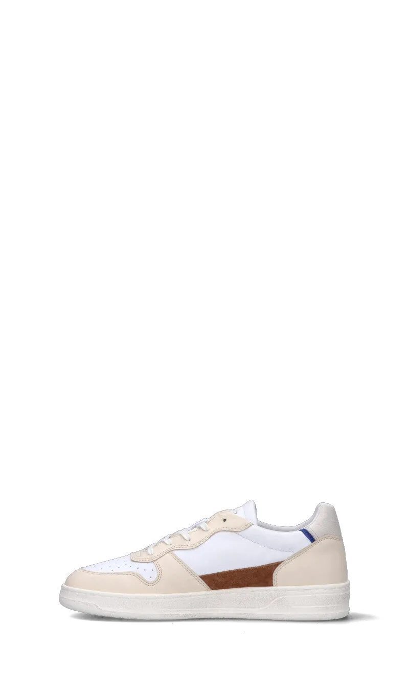 D.A.T.E. Sneaker uomo bianca/panna in pelle