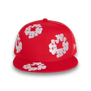 Denim Tears New Era Cotton Wreath Hat 59/50 - Red