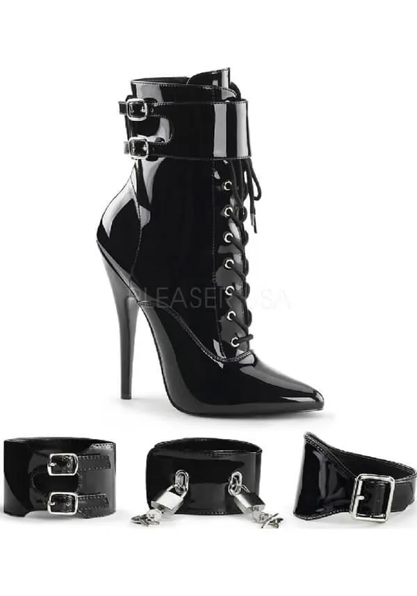 DOMINA-1023 [Black Patent] | ANKLE BOOTS [PREORDER]