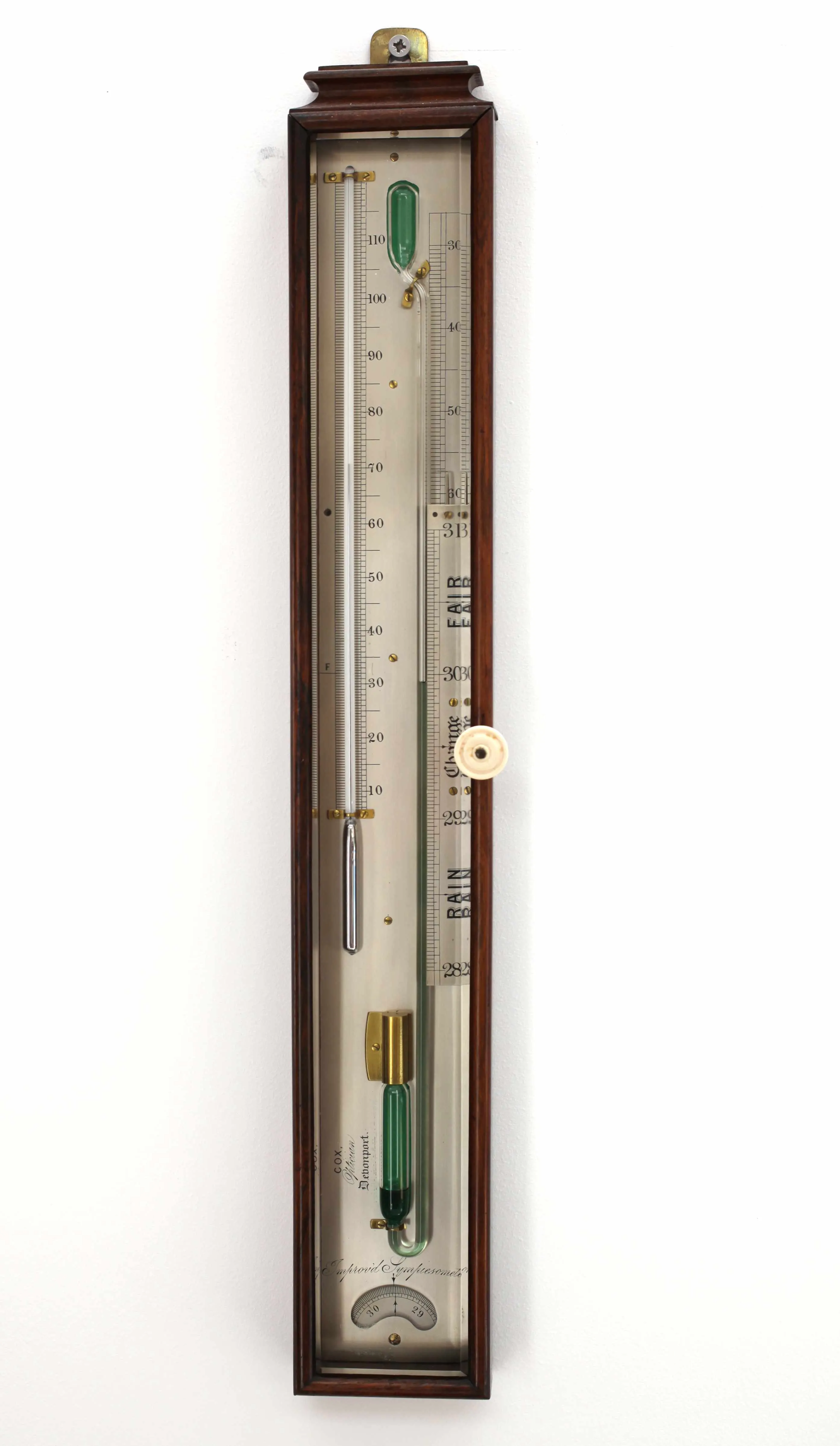 Early Victorian Sympiesometer by Cox of Devonport