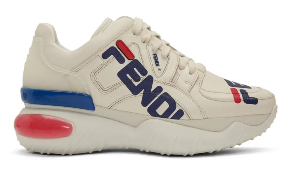 Fendi Multi Logo Oversized Sneaker White