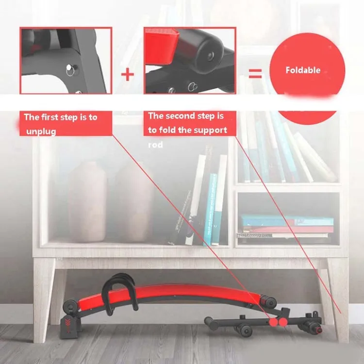 Foldable Sit-up Board For Household Multifunctional Abdomen, Specification: 177P-X6 Black Tripod