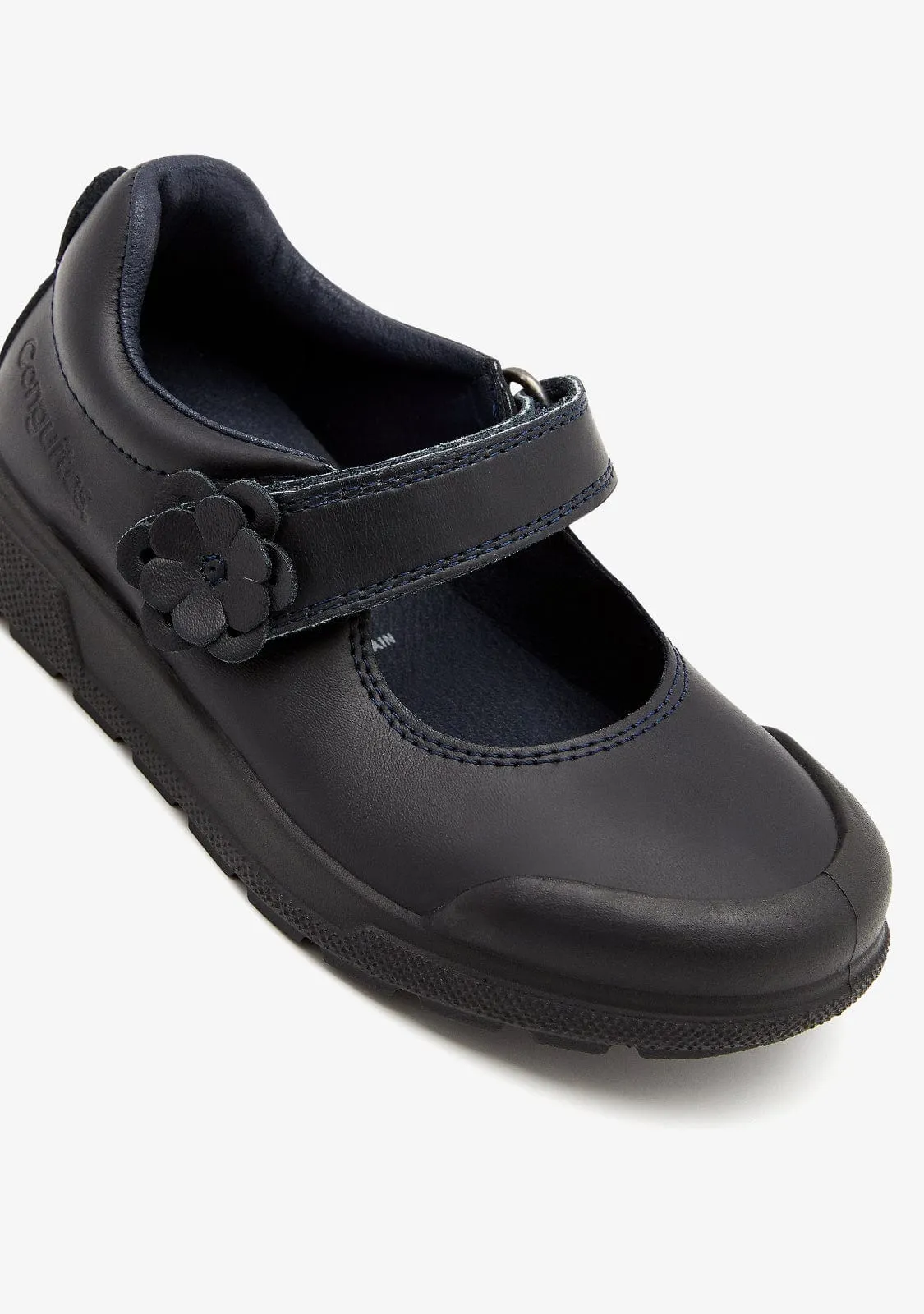 Girl's Navy Indestructibles Flower School Shoes