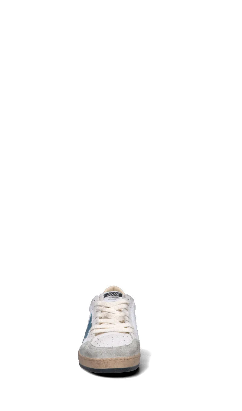 GOLDEN GOOSE - BALL STAR Sneaker uomo bianca in suede