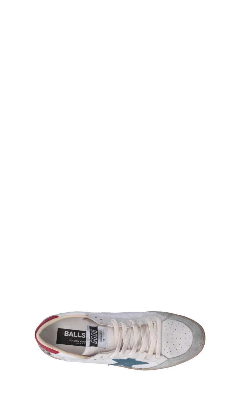 GOLDEN GOOSE - BALL STAR Sneaker uomo bianca in suede
