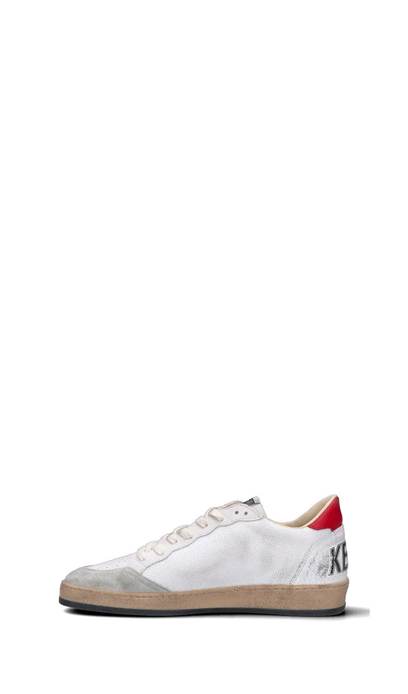 GOLDEN GOOSE - BALL STAR Sneaker uomo bianca in suede