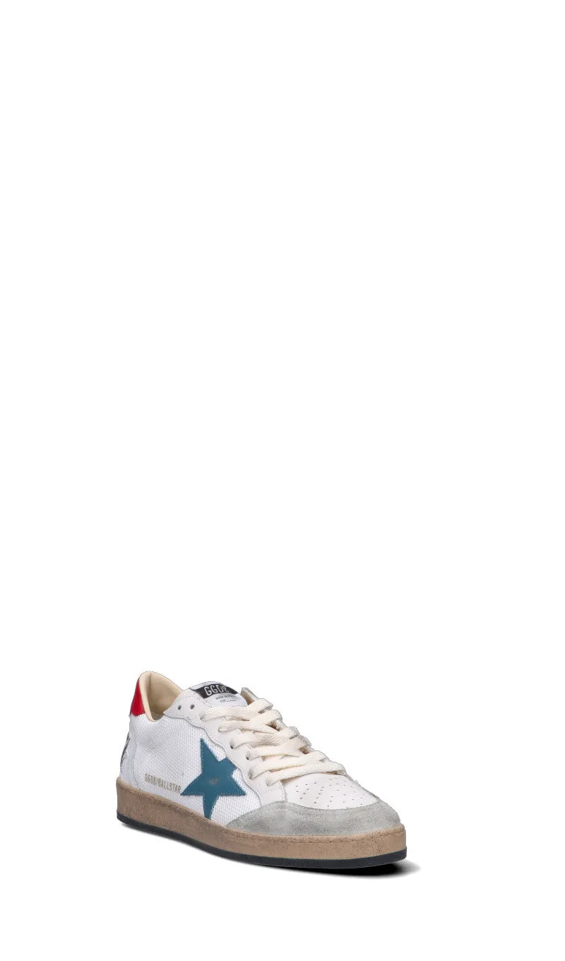 GOLDEN GOOSE - BALL STAR Sneaker uomo bianca in suede