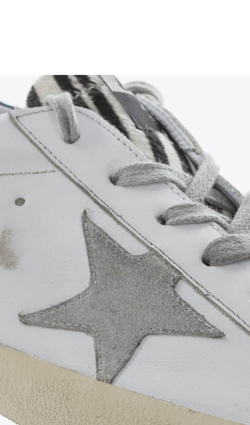 GOLDEN GOOSE SUPERSTAR Sneaker uomo bianca/blu in pelle
