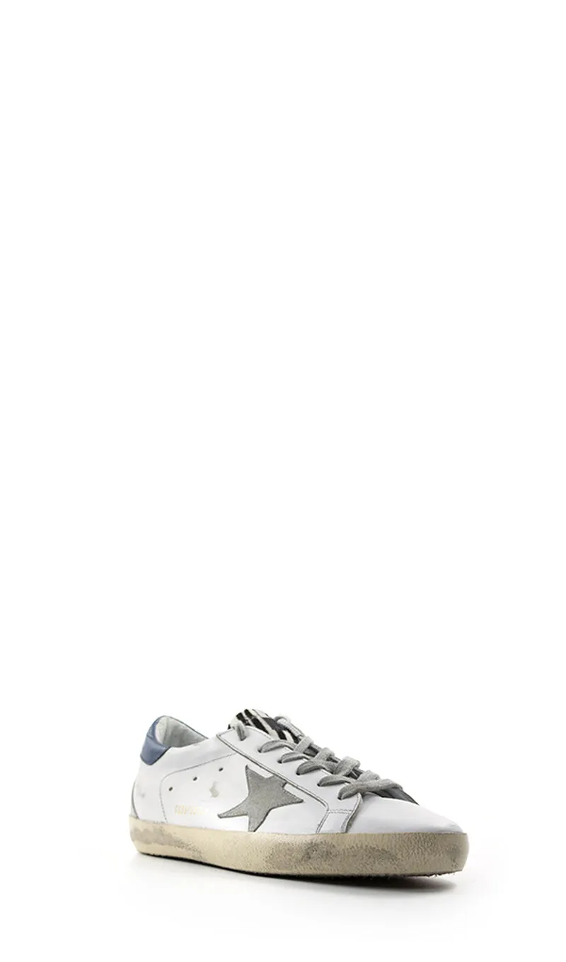 GOLDEN GOOSE SUPERSTAR Sneaker uomo bianca/blu in pelle